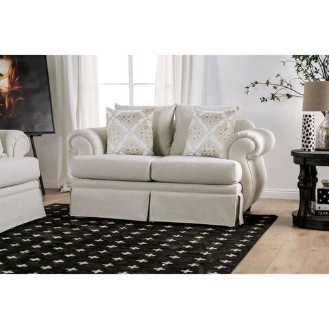 Gracewood Hollow Humo Ivory T-cushion Loveseat