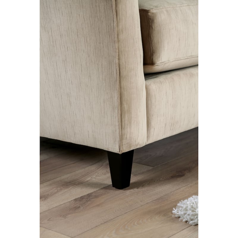 Chiatura Transitional Honey Chenille Tufted Loveseat by Copper Grove