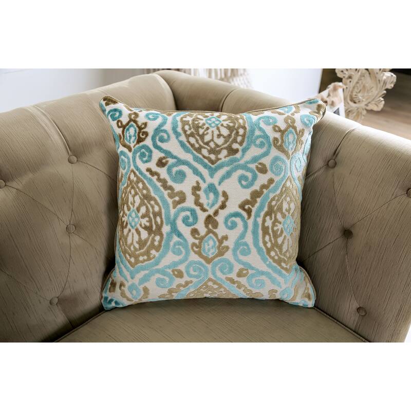 Chiatura Transitional Honey Chenille Tufted Loveseat by Copper Grove