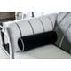 preview thumbnail 5 of 6, Page Glam Pewter Chenille Upholstered Shell Tufted Sofa by Silver Orchid