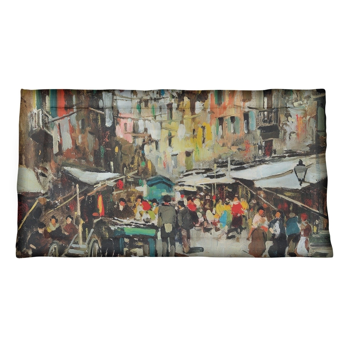 Felice Giordano Market In Naples Pillow Sham Microfiber Multi Overstock 27496325