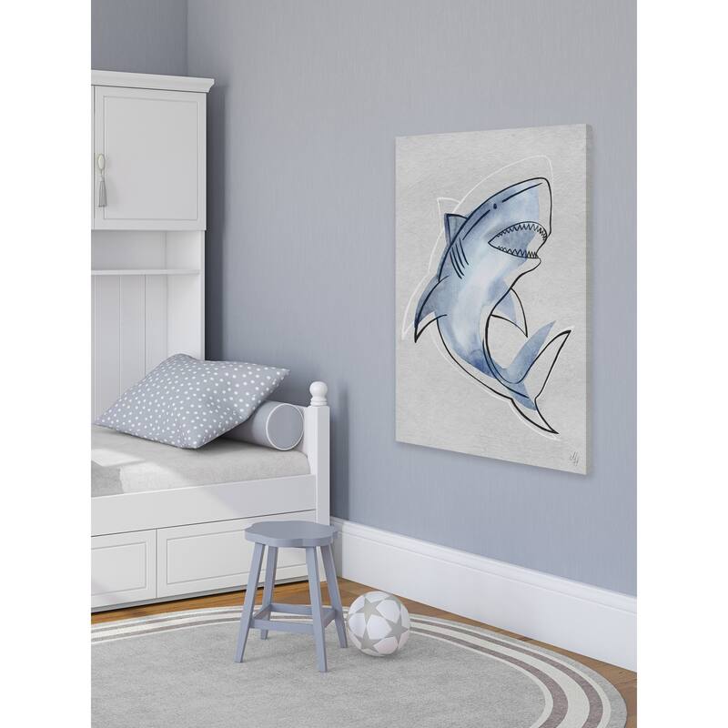 The Big Sea Creature Painting Print on Wrapped Canvas - Multi-Color