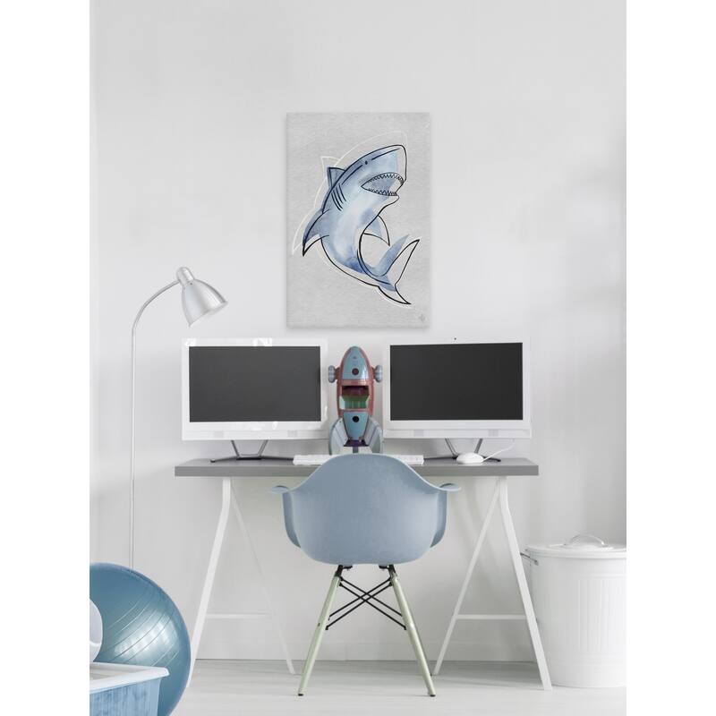 The Big Sea Creature Painting Print on Wrapped Canvas - Multi-Color