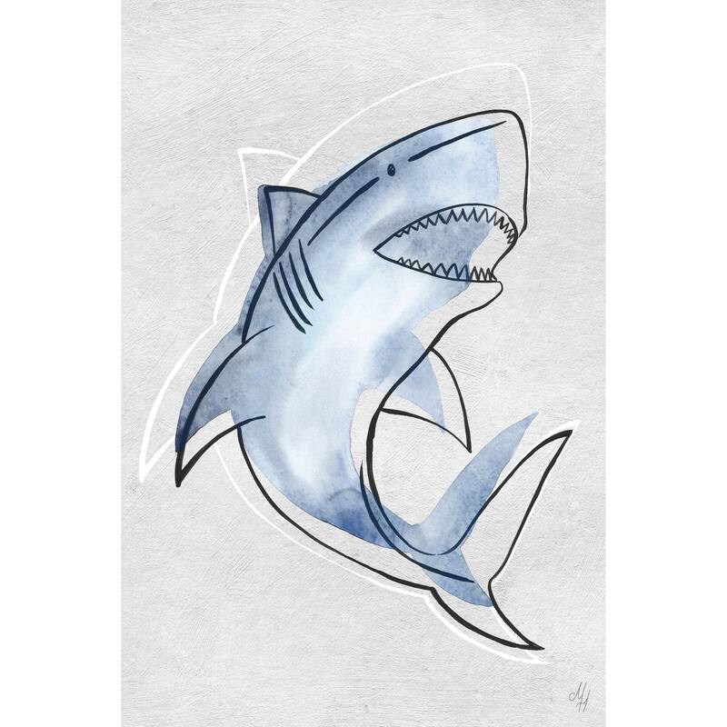 The Big Sea Creature Painting Print on Wrapped Canvas - Multi-Color