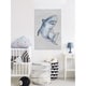 Marmont Hill - Handmade The Big Shark Print on Wrapped Canvas - Bed ...