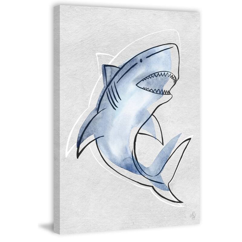 The Big Sea Creature Painting Print on Wrapped Canvas - Multi-Color