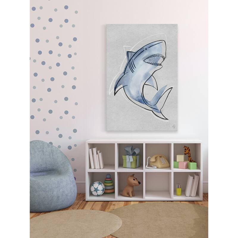 The Big Sea Creature Painting Print on Wrapped Canvas - Multi-Color