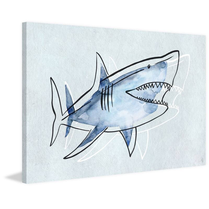 Great Blue Creature II Painting Print on Wrapped Canvas - Multi-Color