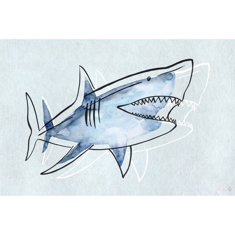 Great Blue Creature II Painting Print on Wrapped Canvas - Multi-Color