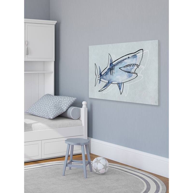Great Blue Creature II Painting Print on Wrapped Canvas - Multi-Color