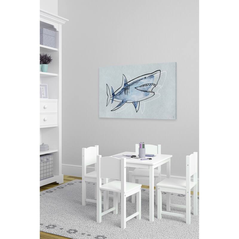 Great Blue Creature II Painting Print on Wrapped Canvas - Multi-Color