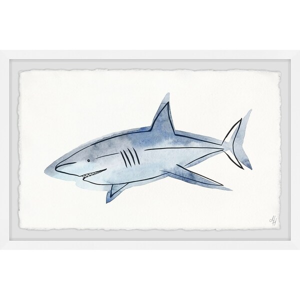 Marmont Hill - Handmade Roaming Shark Framed Print