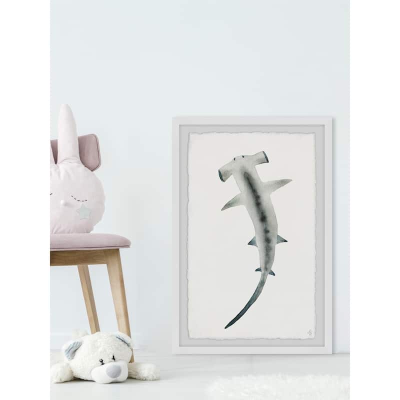 The Hammerhead' Framed Painting Print - Multi-Color
