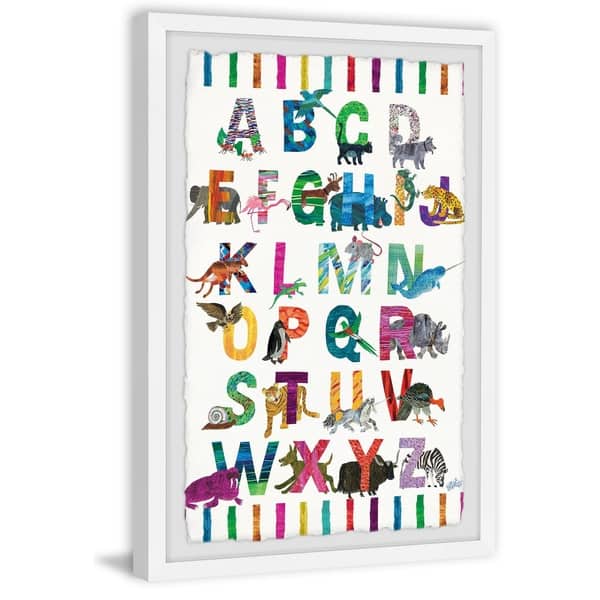 Shop Marmont Hill Handmade Alphabet Jungle Framed Print On