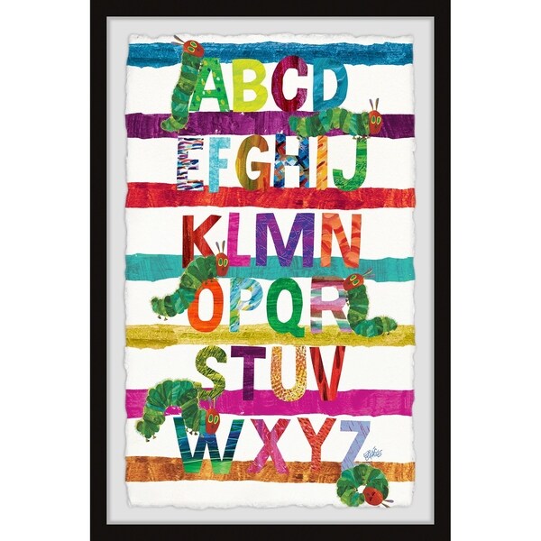Marmont Hill - Handmade Caterpillar Alphabet Framed Print