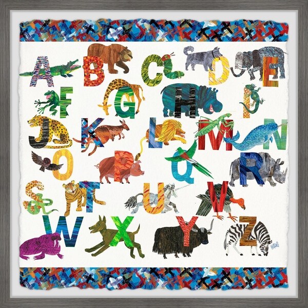 marmont hill handmade alphabet jungle cross framed print