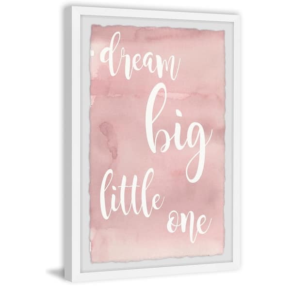 Shop Marmont Hill Handmade Pink Dream Big Little One Framed