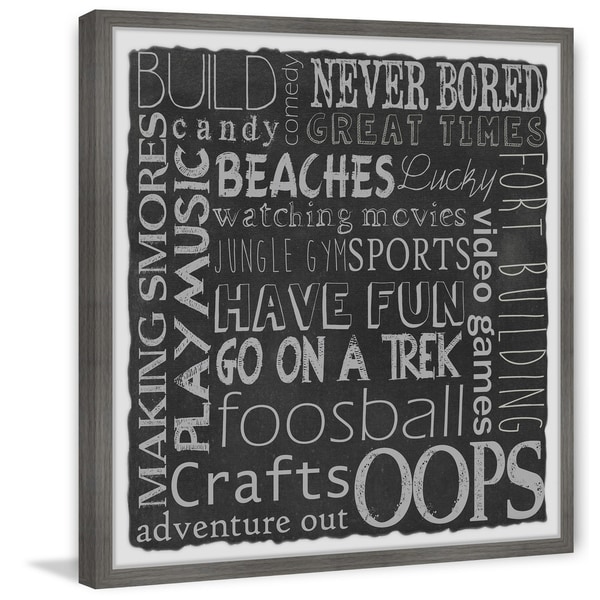 Marmont Hill - Handmade Camping Adventure Board Framed Print