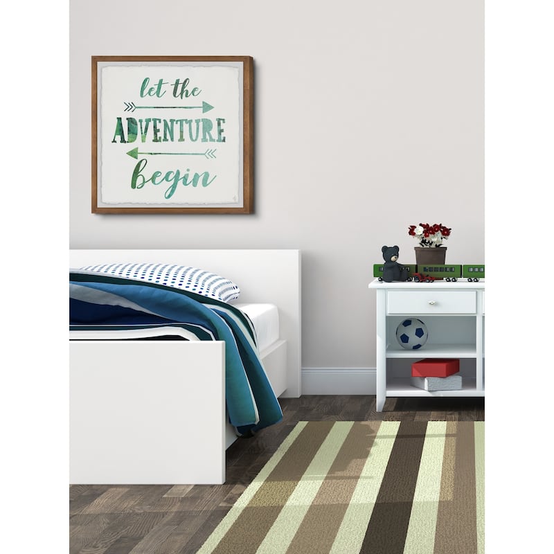 'Adventure Begin' Framed Painting Print - Multi-Color