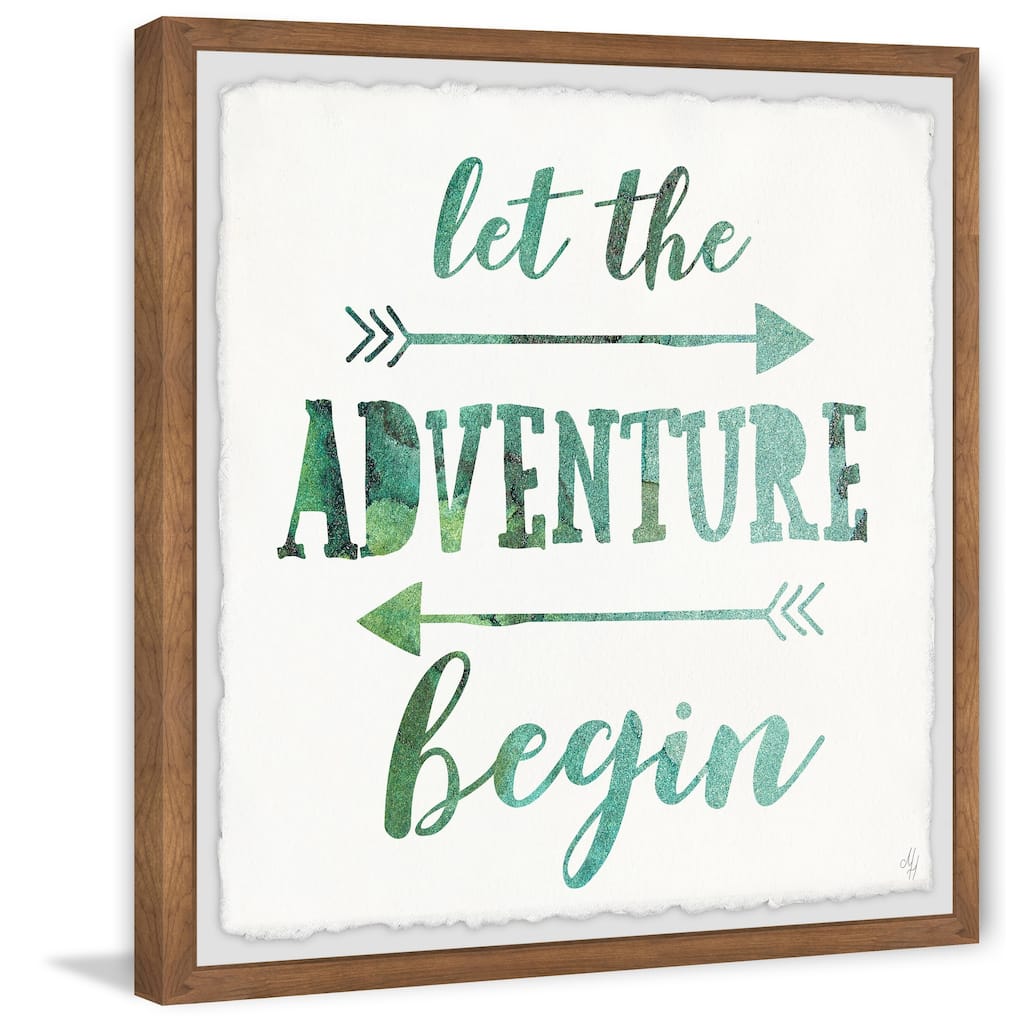 'Adventure Begin' Framed Painting Print - Multi-Color