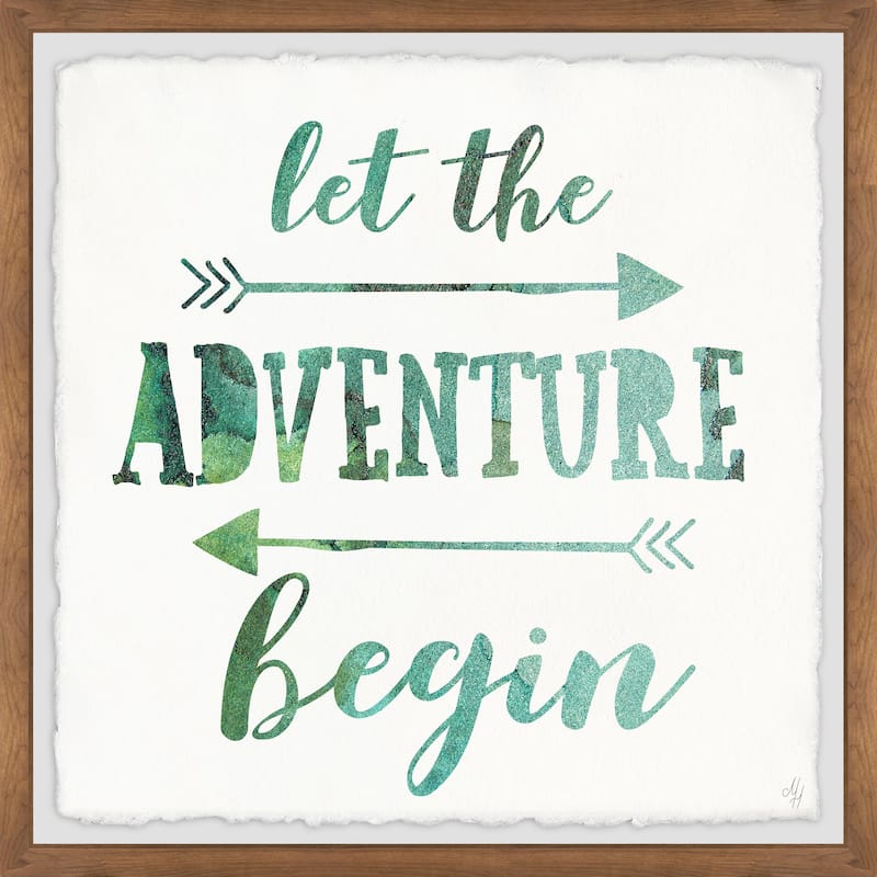 'Adventure Begin' Framed Painting Print - Multi-Color