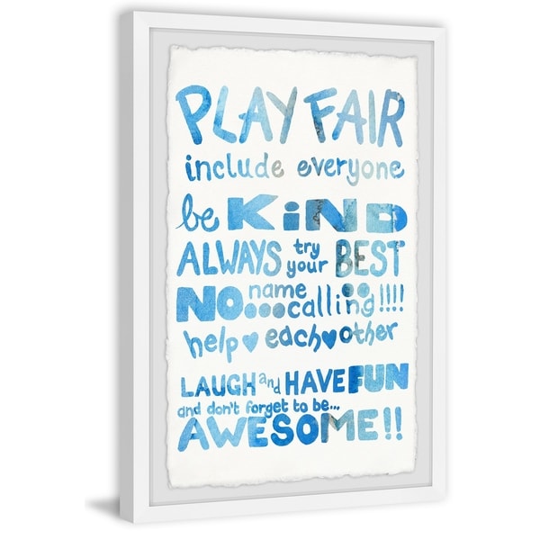 Marmont Hill - Handmade Play Fair Framed Print