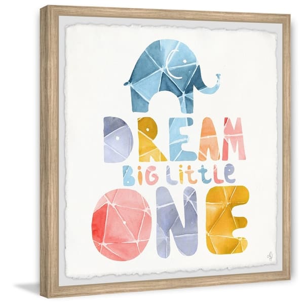 Shop Marmont Hill Handmade Paperfold Dream Big Little One Framed