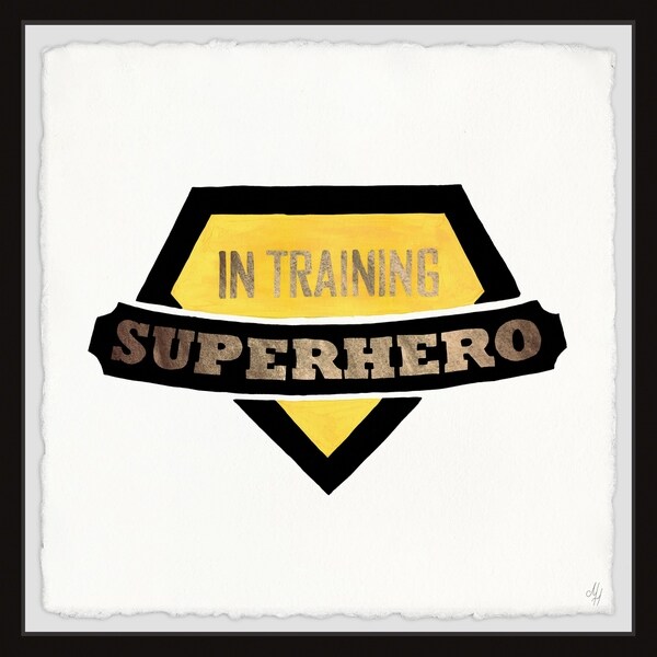 Marmont Hill - Handmade Superhero in Training Badge Framed Print