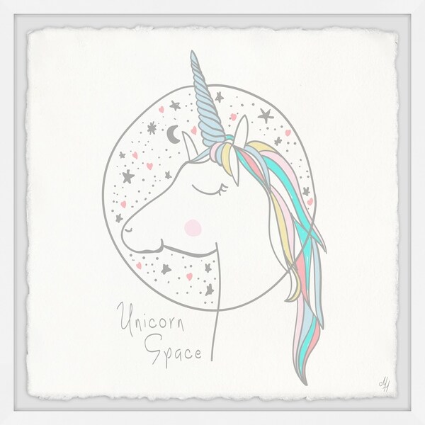 Marmont Hill - Handmade Unicorn Space Framed Print