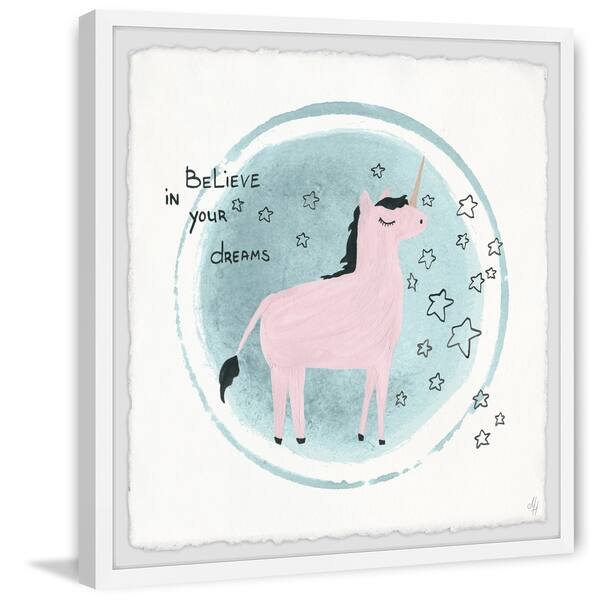 Shop Marmont Hill Handmade Unicorn Crystal Ball Framed Print Overstock 27497180