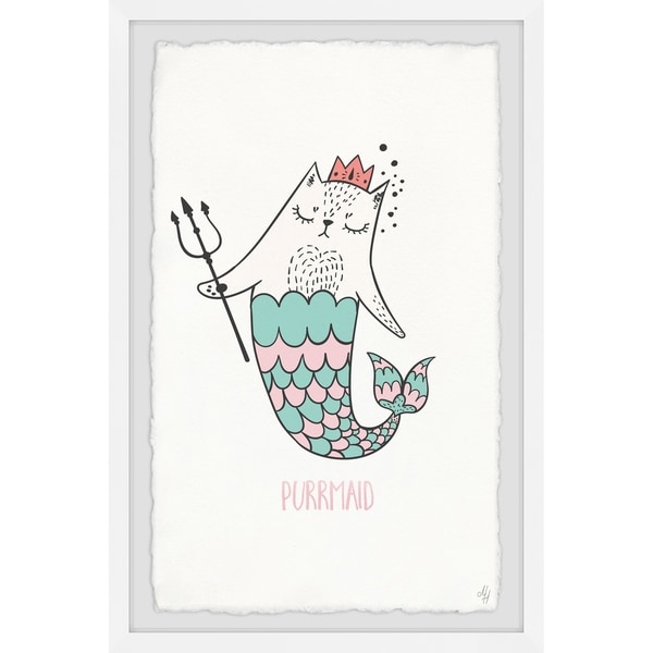 Marmont Hill - Handmade Purrmaid II Framed Print