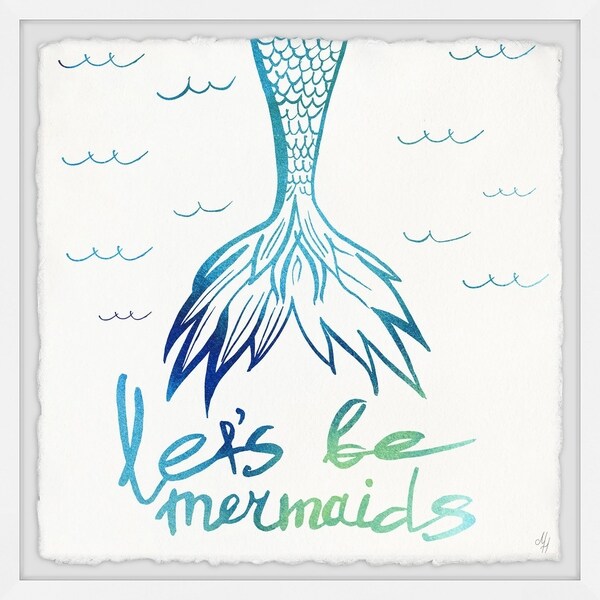 Marmont Hill - Handmade Lets Be Mermaid Framed Print