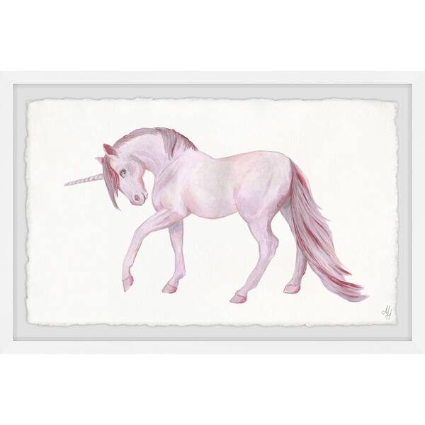 Shop Marmont Hill Handmade Pink Majestic Unicorn Framed Print