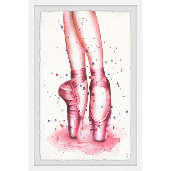 Marmont Hill - Handmade Dancing Ballet Shoes Framed Print - On