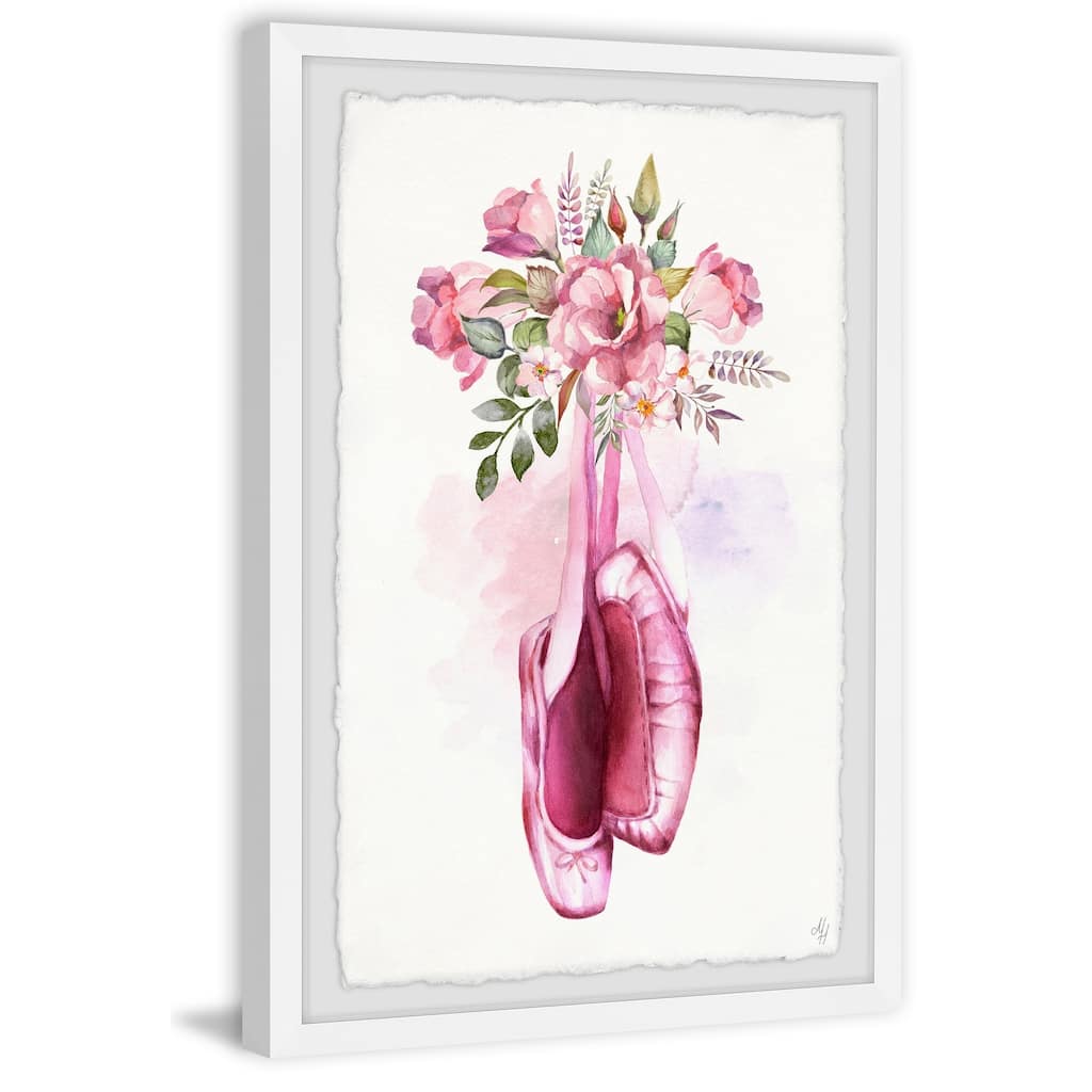 'Flower Ballet' Framed Painting Print - Multi-Color