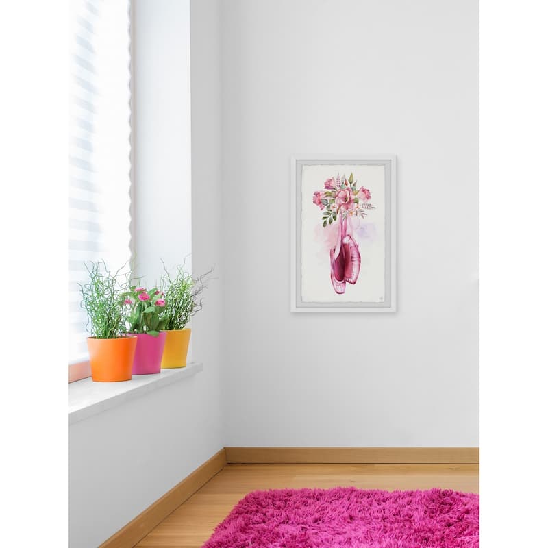 'Flower Ballet' Framed Painting Print - Multi-Color