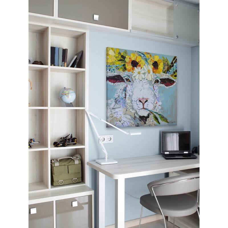 'Floral Sheep II' Painting Print on Wrapped Canvas - Multi-Color