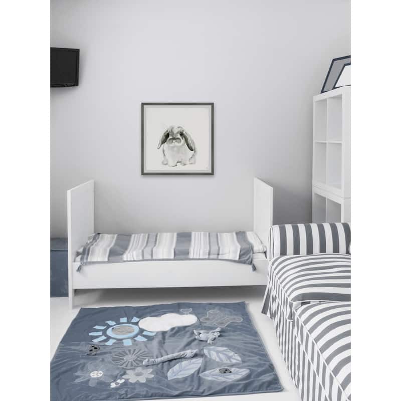'Plump Bunny' Framed Painting Print - Multi-Color
