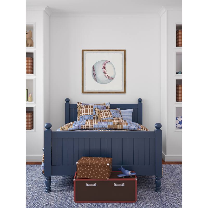 'Let's Play Baseball' Framed Painting Print - Multi-Color
