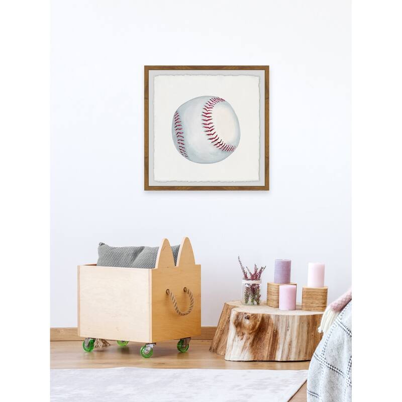 'Let's Play Baseball' Framed Painting Print - Multi-Color