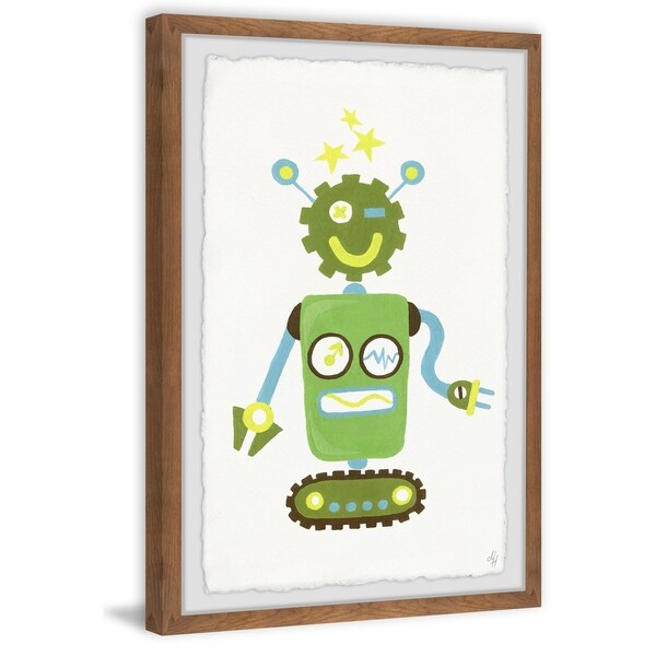 Marmont Hill - Handmade I Am a Green Robot Framed Print