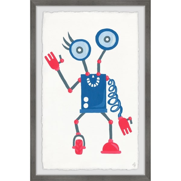 Marmont Hill - Handmade Quirky Robot Framed Print