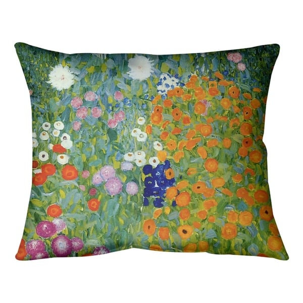 Gustav Klimt Blumengarten Pillow Spun Polyester Overstock 27500045