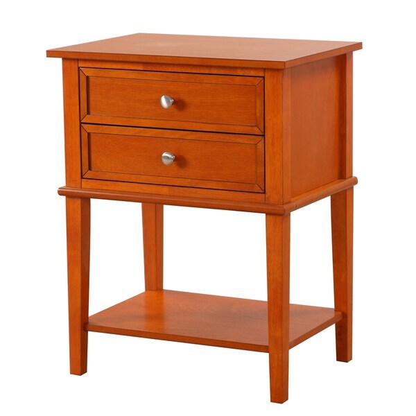 Shop LYKE Home 2Drawer Oak Nightstand On Sale Free Shipping Today