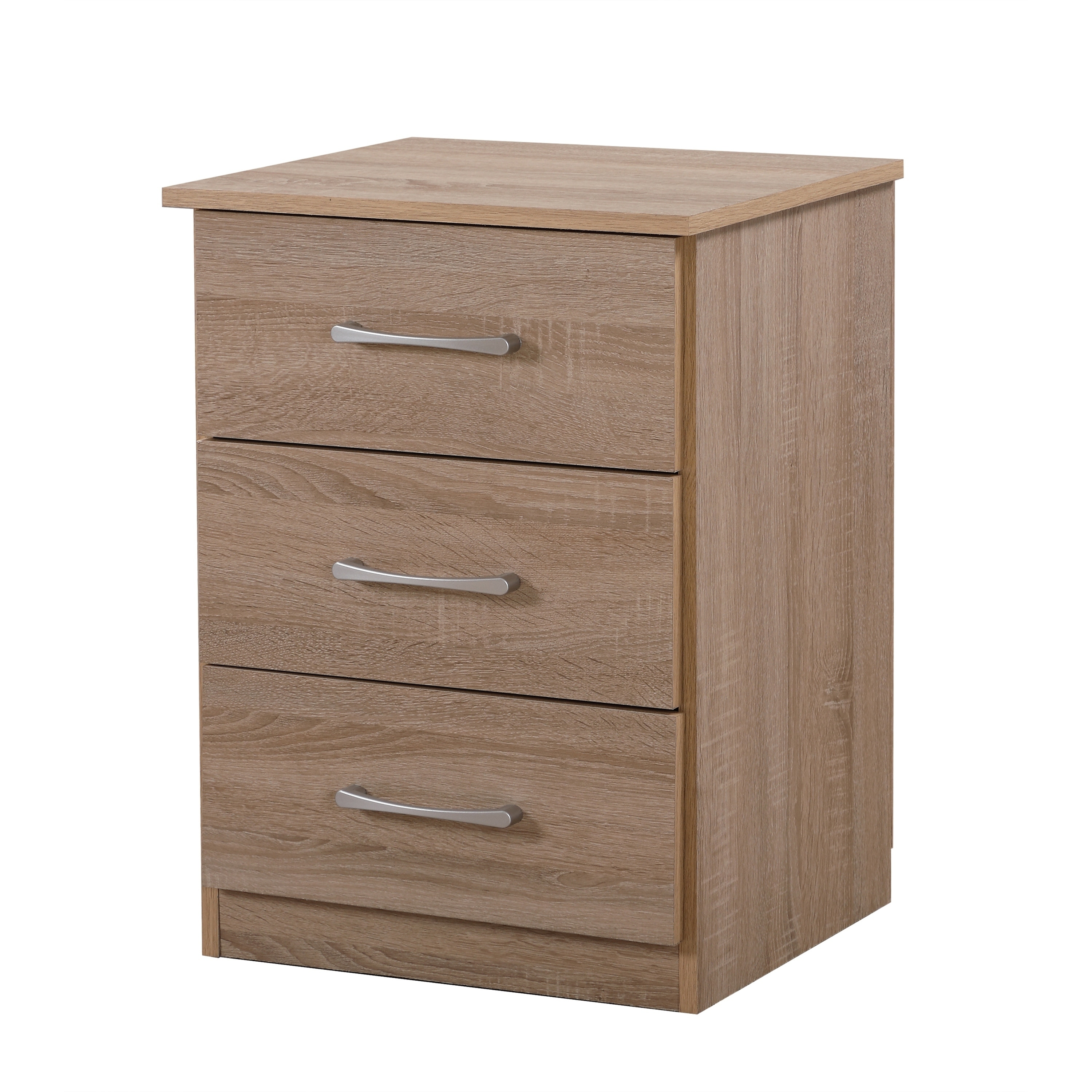 Shop Lyke Home 3 Drawer Sandlewood Nightstand Overstock 27509517