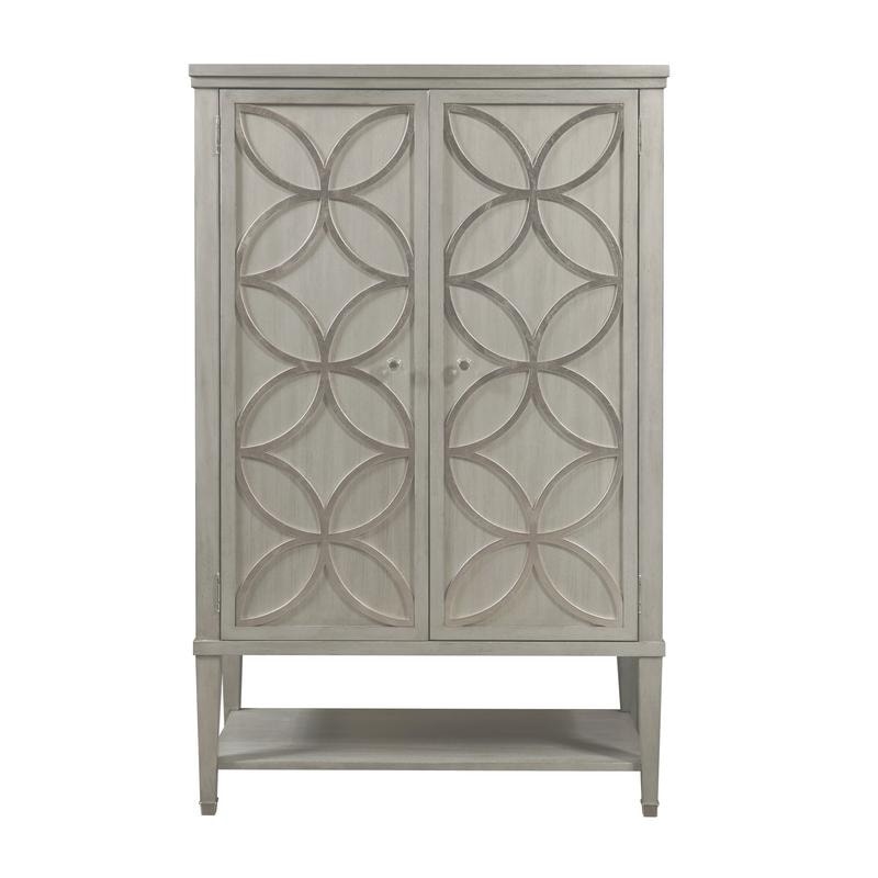 Shop Silver Leaf Finish Modern Storage Door Cabinet Free