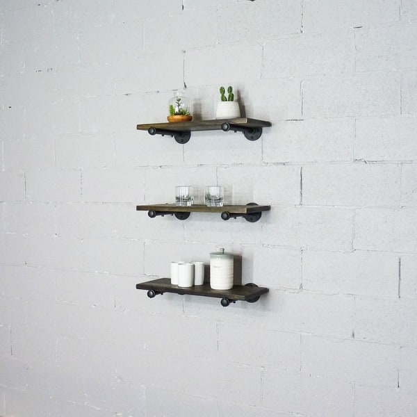 slide 2 of 16, Carbon Loft Kone 3-piece Floating Shelf Set