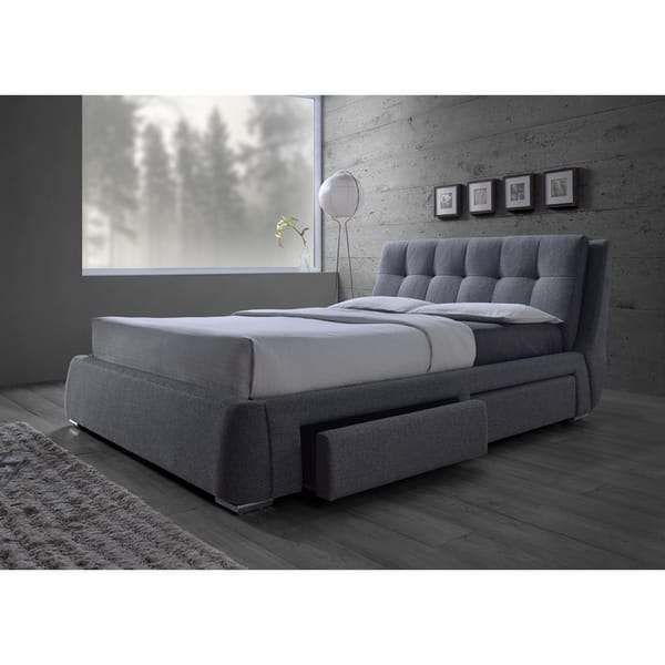 slide 1 of 1, Alva Transitional Grey Storage Bed