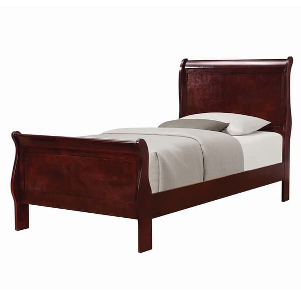 Black Louis Philippe Solid Wood Sleigh Bed - Bed Bath & Beyond