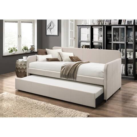 Porch & Den Anthony Upholstered Casual Daybed Set with Trundle